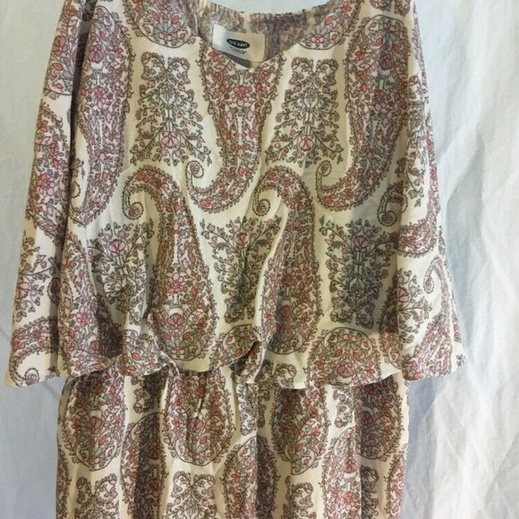 Old Navy Mauve Ruffle Dress - Paisley Print - Picture 4 of 5